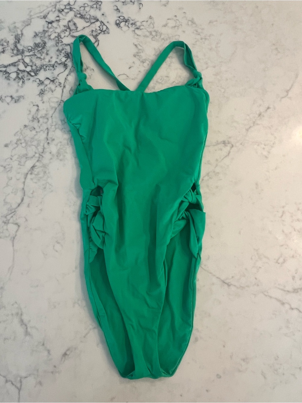 Becca Baja Mar Bandeau One Piece Swimsuit In Verde Green Size Small $138 View 5